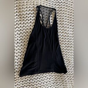 Alo Yoga Black Tank | Mesh Back Detail | Sleeveless Activewear | Size Small